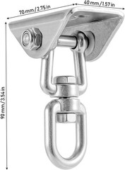 4 Pack Heavy Duty Swing Hangers Set, 1000 Lbs Capacity 360°Rotate Stainless Stee