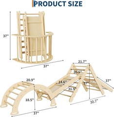 Triangle Set ,Baby Climbing Toys Wooden Climbing Set Indoor Jungle Gyms Toddlers