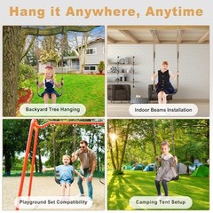 Non-Slip Swing Seat, Plastic Tree Swing Seats for B:black Swing Seat-1pack