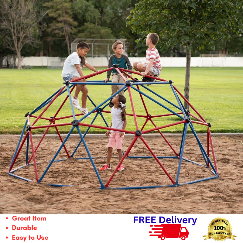 60″ Climbing Dome Outdoor Jungle Gym Playground Steel Kids Backyard Play Center