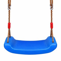 Plastic Swing Seat for Indoor Outdoor Backyard, Blue