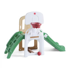 MVP Toddler Climber with Plastic Slide and Basketball Hoop