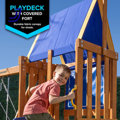 North Peak Wooden Swing Set Playground Outdoor FREE SHIPPING USA ONLY