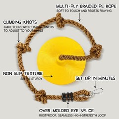 Tree Swing for Kids Swing Set Accessories Climbing Rope for Kids with Disc Se…