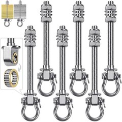 Swing Hangers 1500 LB Capacity – 6 Pack Stainless Steel 304 Hooks for Wood