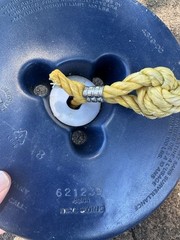 Little Tikes Blue Disc Swing Round Seat with Yellow Rope MPN 31018
