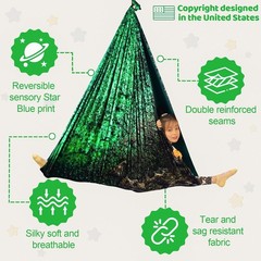 HiCamer Sensory Swing 300lbs Indoor Outdoor Cuddle Swing Crystal Green