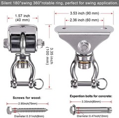 Silent Swing Hanger Heavy Duty Swing Hook Swivel Bearing Hanging Hardware for…
