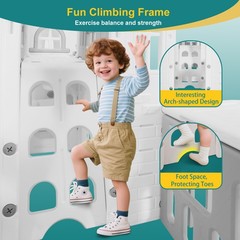 New 9in1 Toddler Slide Climber Playset with Playhouse Indoor Outdoor Playground