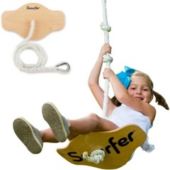 Versatile Maple Wood Disc Swing with Heavy-Duty Braided Rope – Safe and Fun