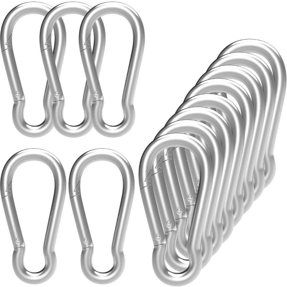 12PCS 2 Inch Small Carabiner Clip, Spring Snap Hook, Heavy Duty Galvanized St…