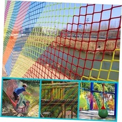 Climbing Cargo Net for Kids Outdoor Balcony Safety 3.3×19.7ft(1x6m) Multicolor