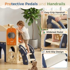 Stable HDPE Kids Play Slide Climber with Buffer Landing Zone for Toddler Safety