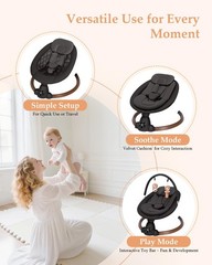 Baby Swing for Infants, Electric Baby Swing with Bluetooth, Portable Infant S…