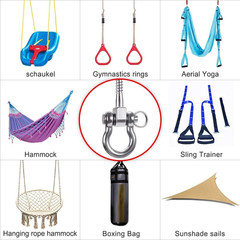 Heavy Duty 180° Swing Hangers, Stainless Steel Eye Screw Bracket, 1800 LB Cap…
