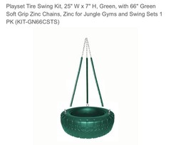 Swingset Tire Swing Green For Home Backyard 360 Swivel Tire Swing