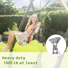2 Pcs Swing Hangers Heavy Duty Stainless Steel Ceiling Swing Mount 360° Silen…