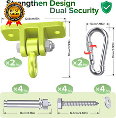 Swing Hangers for Wooden Sets Pack of 2 Heavy Duty Swingset Hardware Locking