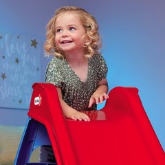Exciting Light-Up Slide for Kids 1.5-6 – Portable Indoor/Outdoor Red Slide