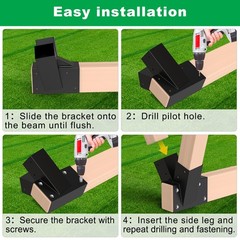 Heavy-Duty Swing Set Brackets – A-Frame Swing Set Hardware Kit with Mounting …