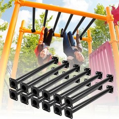 16.5″ Outdoor Monkey Bars for Backyard – Set of 12,Green Metal Outdoor/Indoor Mo
