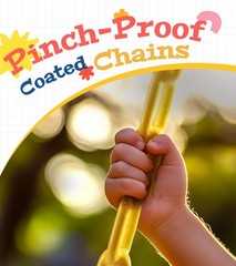 High Back Full Bucket,Toddler Swing with Coated Chains & Triangle Dip Pinch P…