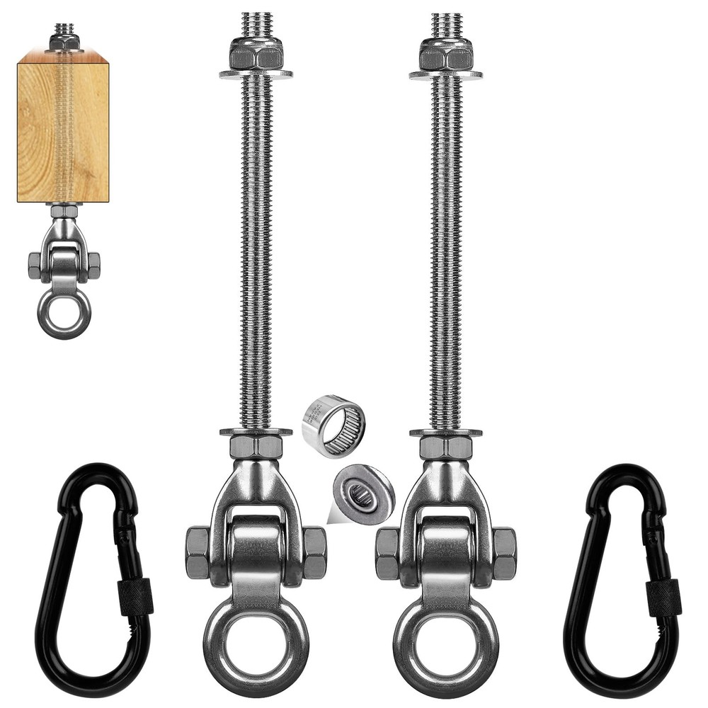 2-Pack Stainless Steel Swing Hangers Kit with 1500 LBS Load Capacity, Silent …