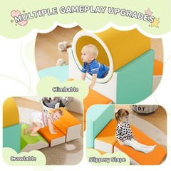 11 in 1 Multifunctional Toddler Slide Playset for Kids Indoor Outdoor Playground