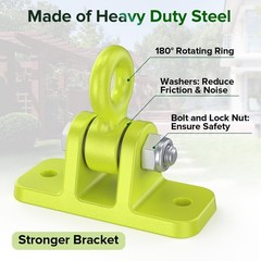 Heavy Duty Swing Hangers – 5000 lbs Capacity, Swing Set Brackets Silent Rotat…