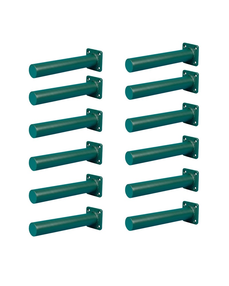 Outdoor Monkey Bars for – Set of 12, 8 Inch Single Sided Green Metal Monkey B…