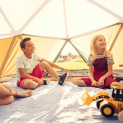 KIDS OUTDOOR CLIMBER DOME w/Inner Tent 5 Ft. X 10 Ft. Steel Green and Brown