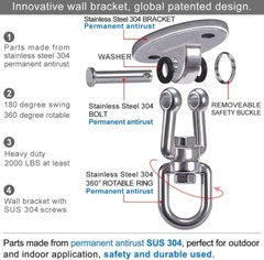 Heavy Duty Swing Hangers Stainless Steel Swivel Hook Punching Bag Hanger Hammock