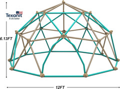 12FT Climbing Dome, Outdoor Dome Climber for Kids 3-10 Supporting 1000 Lbs, Easy