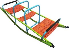 Kid’s Metal Rocking Seesaw Teeter Totter w/Handlebars Weather Resistant Backyard