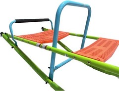 Kid’s Metal Rocking Seesaw Teeter Totter w/Handlebars Weather Resistant Backyard