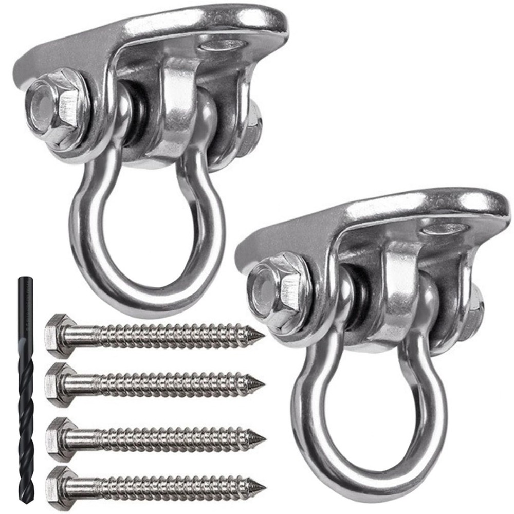 Heavy Duty 180° Swivel Swing Hook, 2 Pack Stainless Steel Swing Hanger for Ce…