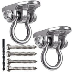 Heavy Duty 180° Swivel Swing Hook, 2 Pack Stainless Steel Swing Hanger for Ce…