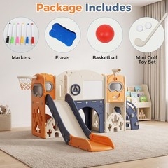 Eco-Friendly HDPE Toddler Slide Playset Easy Assembly for Family & Daycare Use