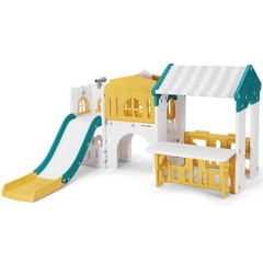 9in1 Toddler Slide Climber Playset with Playhouse Playground Indoor Outdoor Toys
