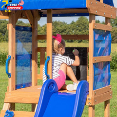 Backyard Discovery Aurora Wooden Cedar Swing Set