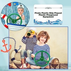 11 Pcs Playground Swing Set Accessories Plastic Pirate Steering Wheel with