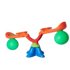 360° rotating 55lb capacity toddler seesaw for ages 3+ with adjustable design