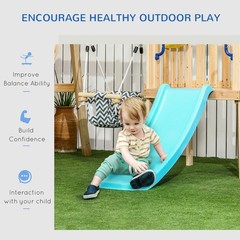 Wooden Toddler Playground with Baby Swing Set, Ages 1.5-4, Natural