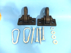 2 Pair Heavy Duty Swing Hangers 2400 lb Indoor Outdoor & Hanging Snap Hooks Tool