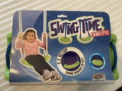 New Geospace Swing Time Bench Style Swing Seat E-Z Ring Indoor Outdoor Kids Seat