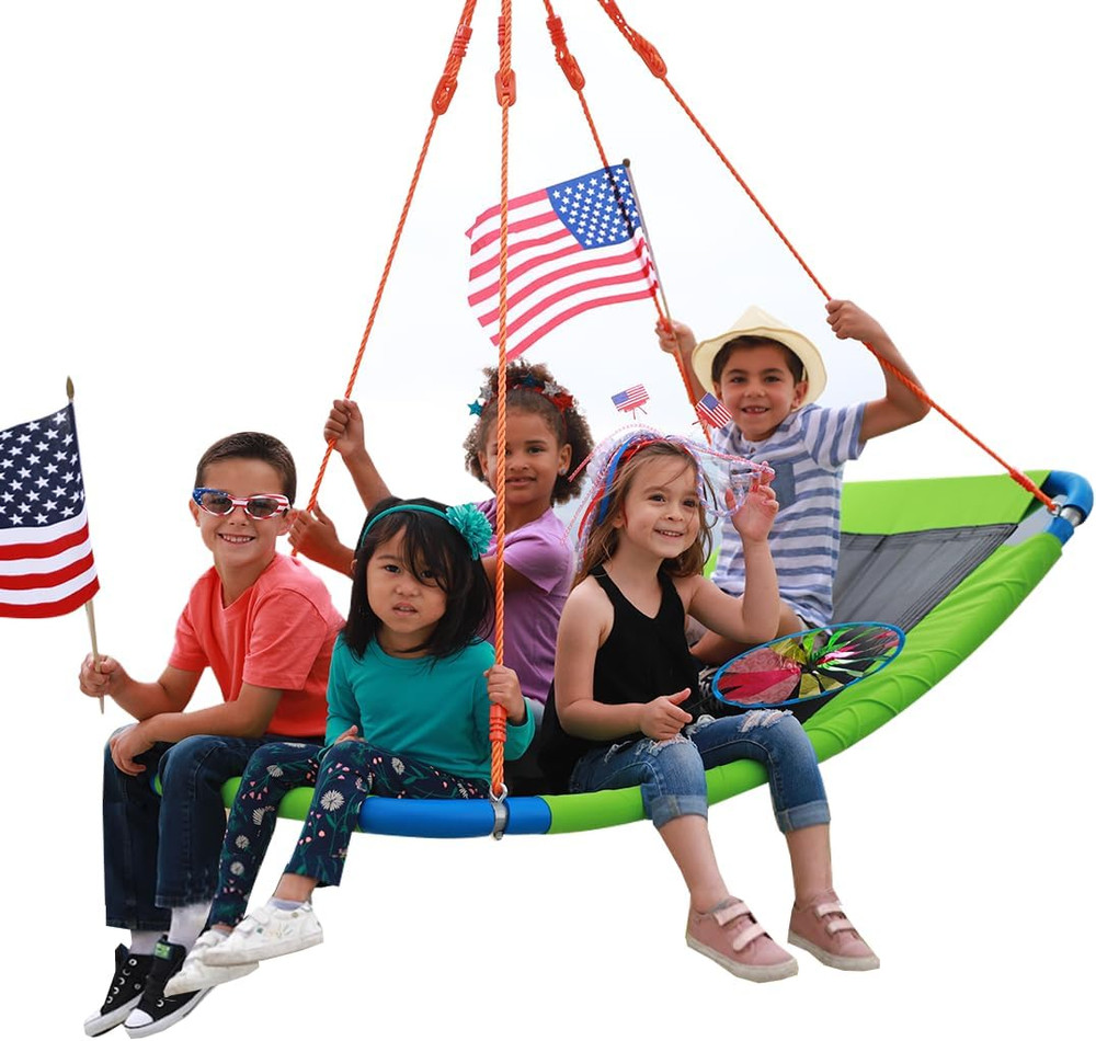 Platform Swing – Large Rectangle Saucer Swing for Kids and Adults
