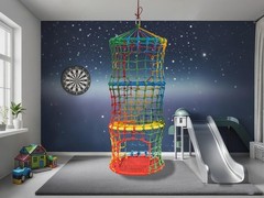 Climbing Rope Ladder for Kids with Saucer for Indoor or Outdoor (4-Tier)