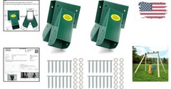 Strong and Sturdy Swing Set Brackets with Easy Install Guide – Green Finish