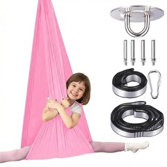 Sensory Swing Indoor Therapy Hammock Soft Nylon 300lbs | indoor sensory Pink