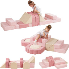 Foam Climbing Toys for Toddlers, 13Pcs Climb and Crawl Activity Playset, Soft Pl